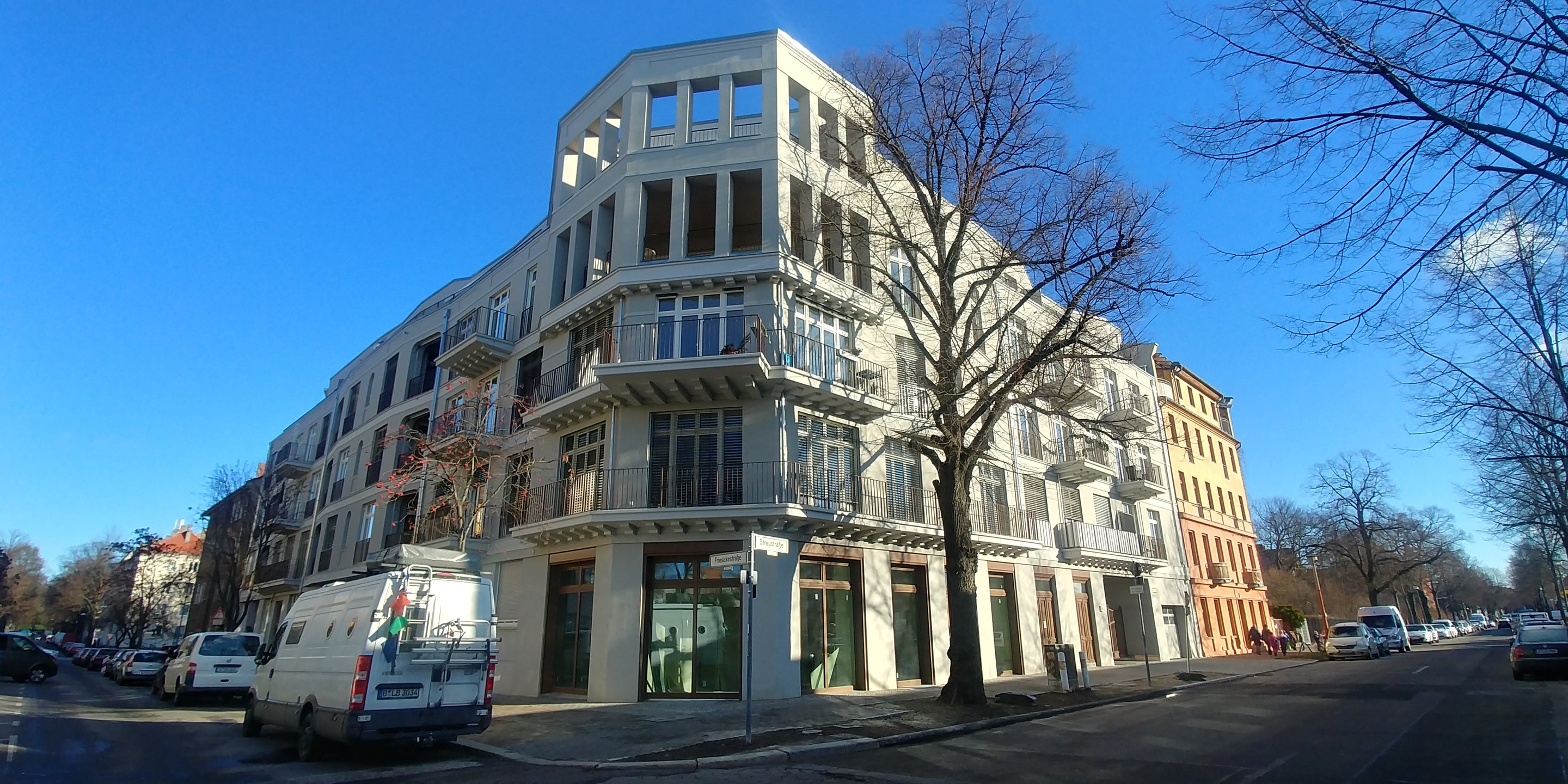 Aussenansicht auf das Wohnhaus in der Streustrasse