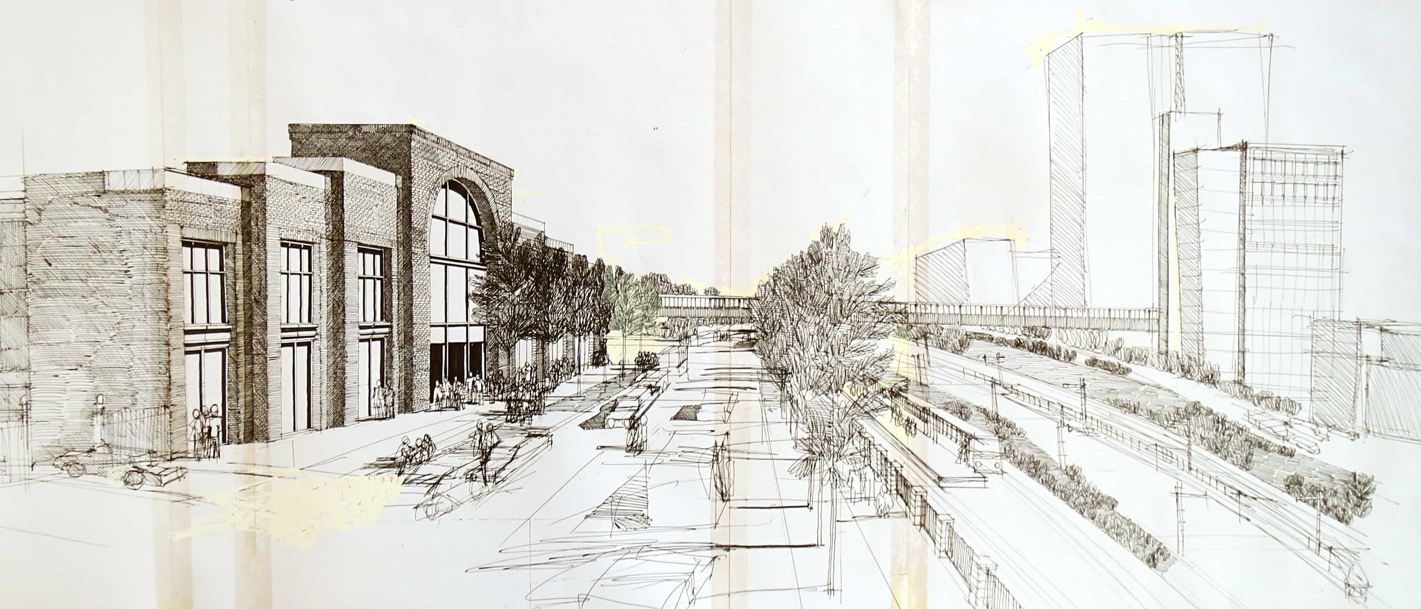 Entwurfsskizze des neuen Stadtquartiers